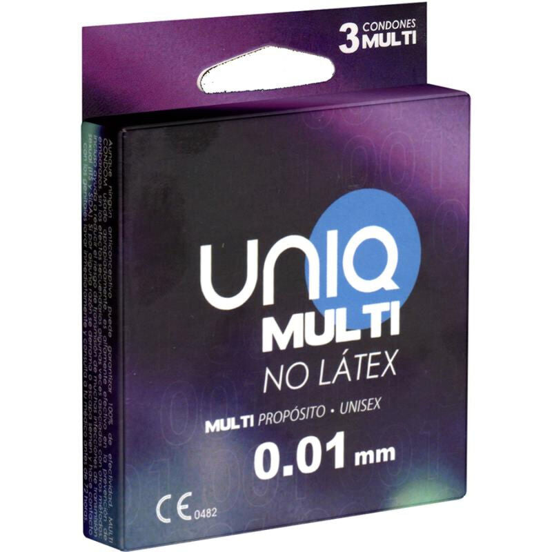 Preservativi Senza Lattice Uniq Multi — Ultra Sottili, 3 pz