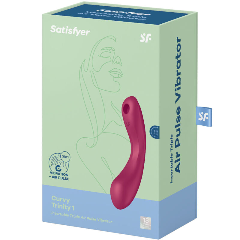 Stimolatore Rabbit 3 in 1 Satisfyer Curvy Trinity 1 — Rosso