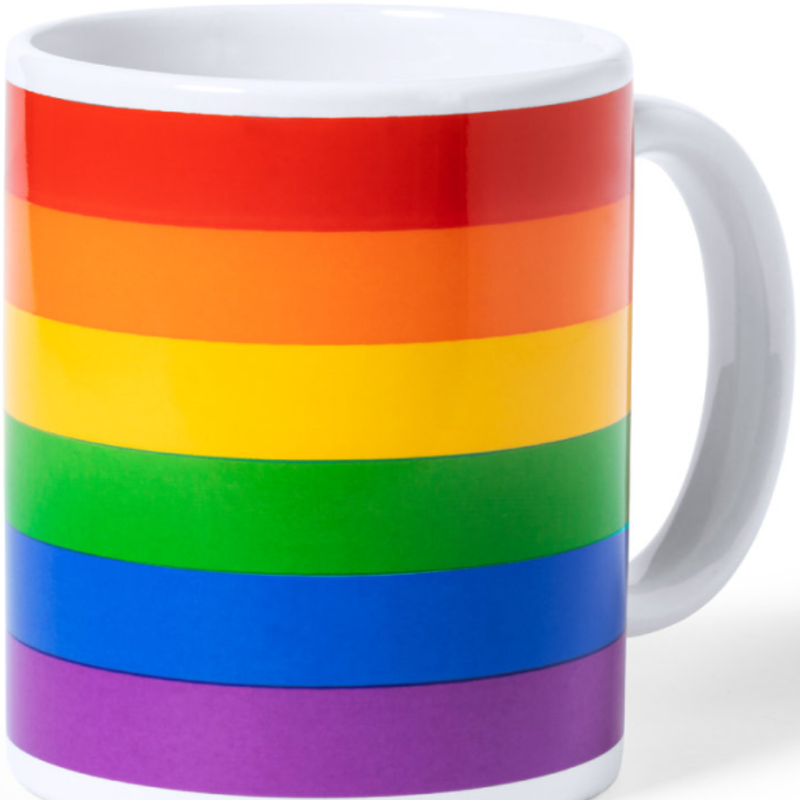 Tazza con Bandiera LGBT Pride — Confezione Regalo Kraft