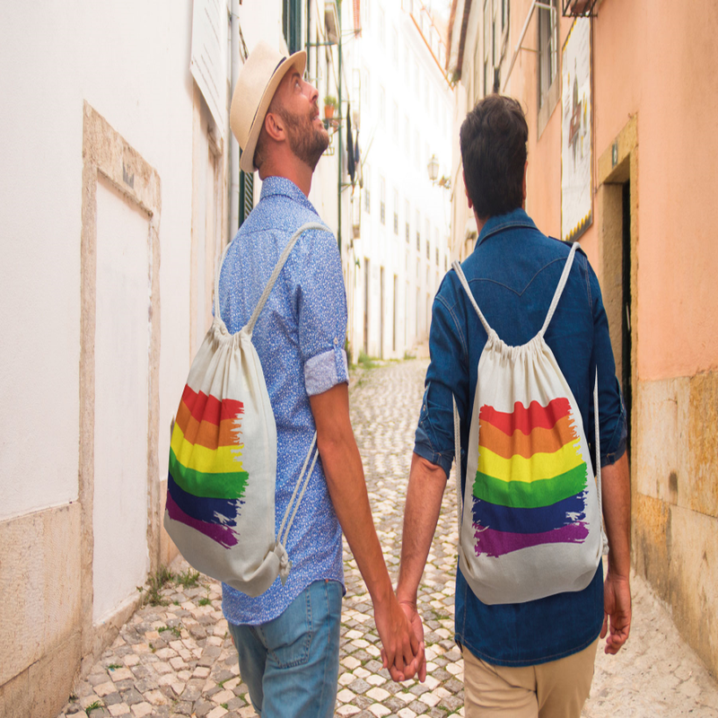 Zaino con Bandiera LGBT Pride — Cotone