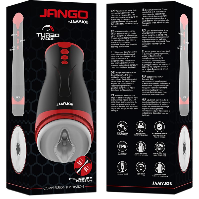 Masturbatore Maschile Vibrante Jamyjob Jango — Compressione