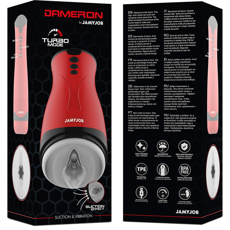 Masturbatore Maschile con Aspirazione Jamyjob Dameron