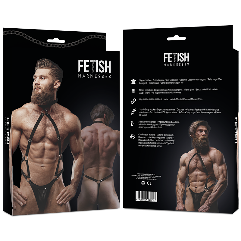 Imbracatura Jock Strap Ecopelle Fetish Submissive Attitude — Uomo