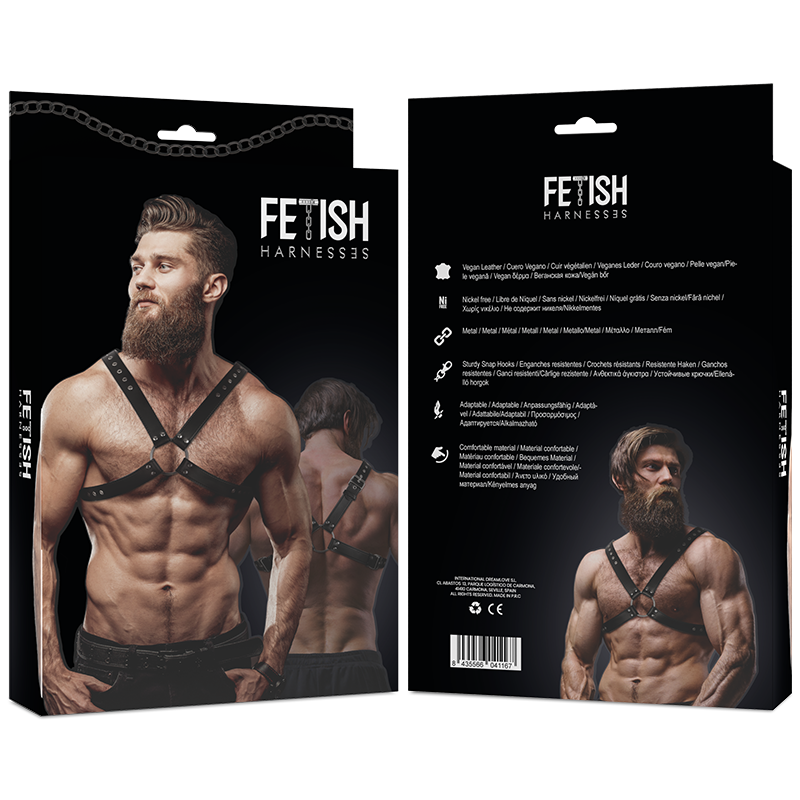 Imbracatura Petto Uomo Fetish Submissive Attitude — Ecopelle