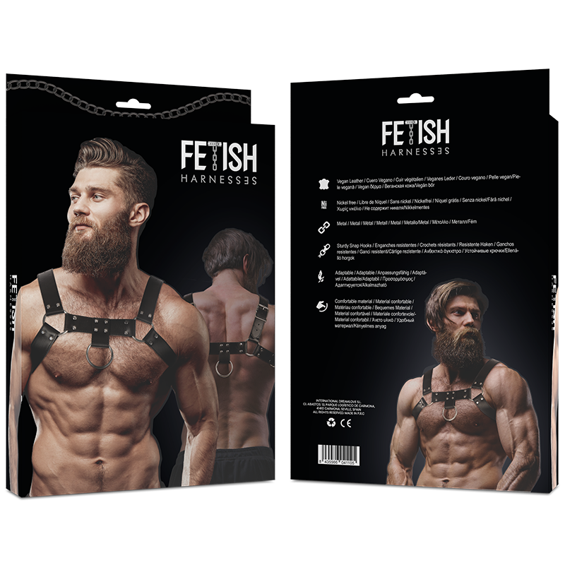 Imbracatura Petto Uomo Fetish Submissive Attitude — Ecopelle