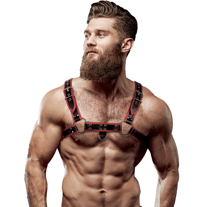 Imbracatura Petto Uomo Fetish Submissive Attitude — Ecopelle