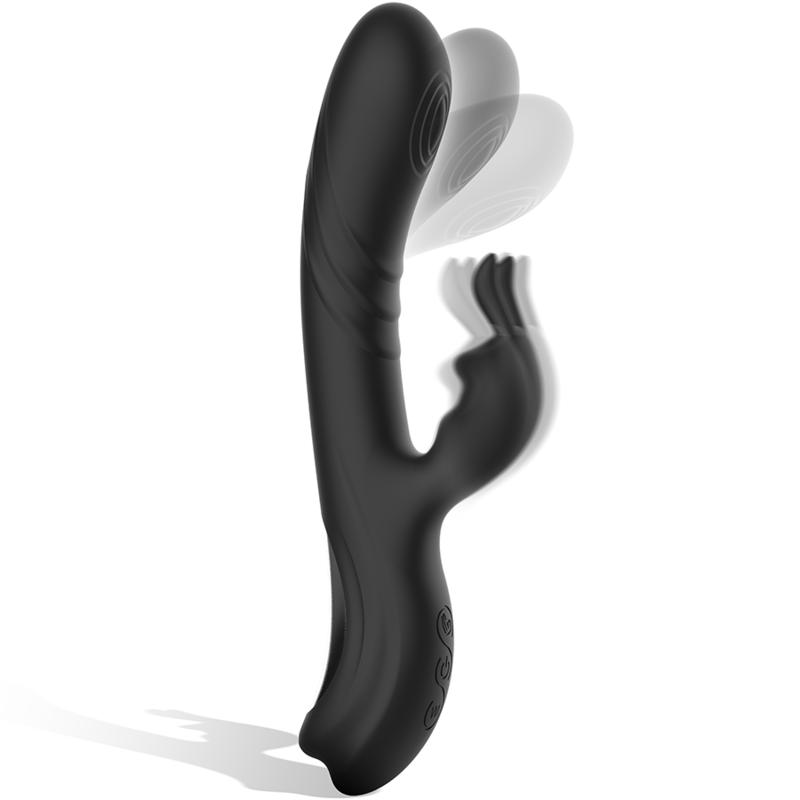Vibratore Rabbit Black&Silver Jamie — Silicone Ricaricabile