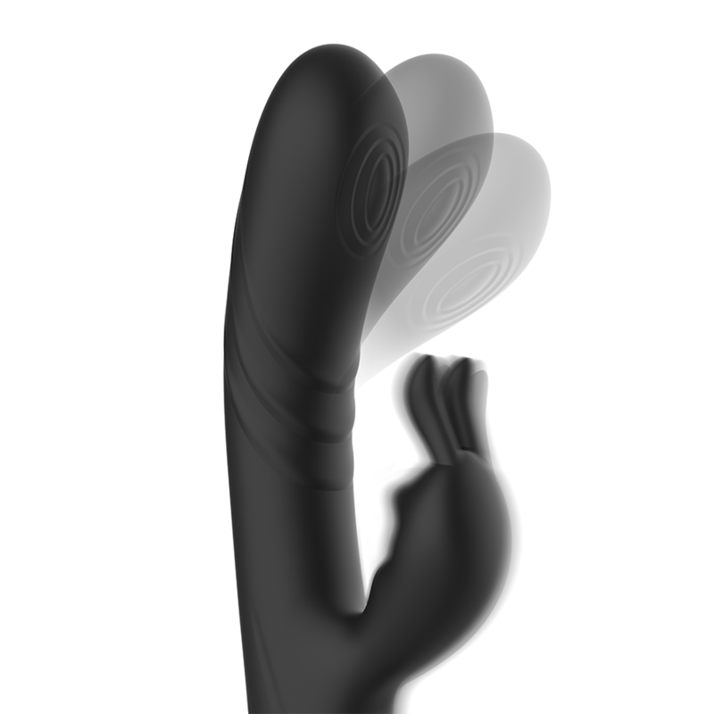 Vibratore Rabbit Black&Silver Jamie — Silicone Ricaricabile