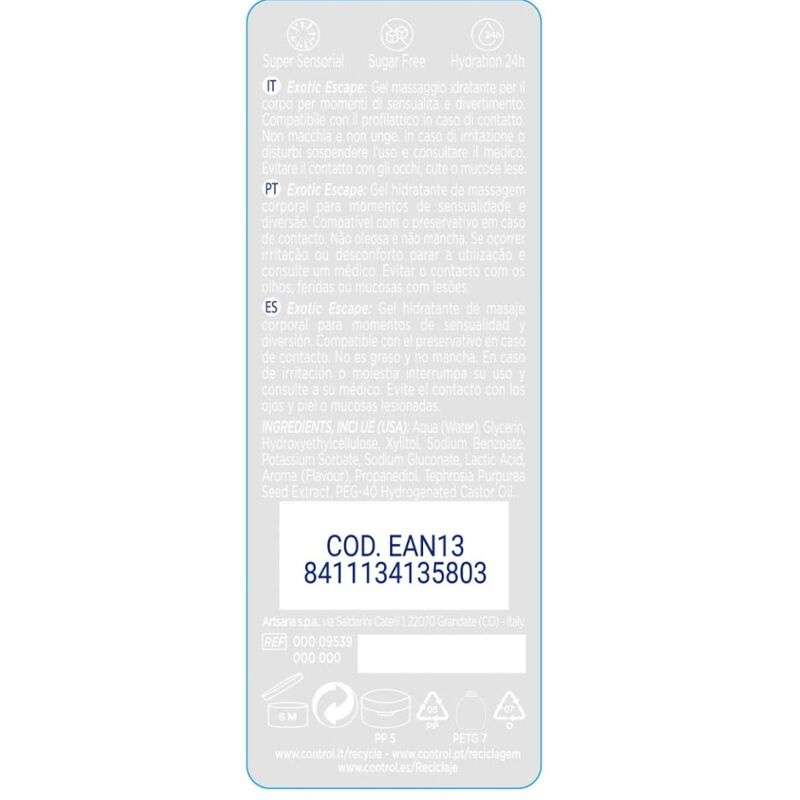 Olio da Massaggio Erotico Control 2in1 Esotico — 200 ml