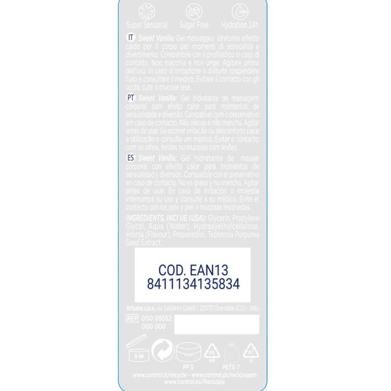 Olio da Massaggio Erotico Control Dolcezza del Madagascar — 200 ml