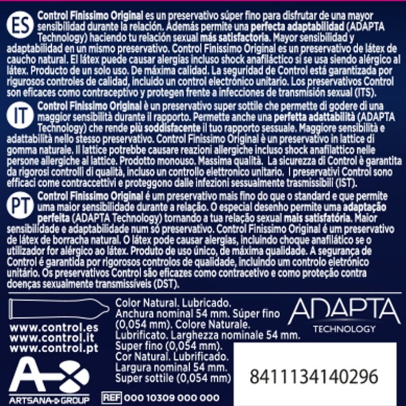 Preservativi Ultrasottili Control Finissimo — Lattice, 3 Unità