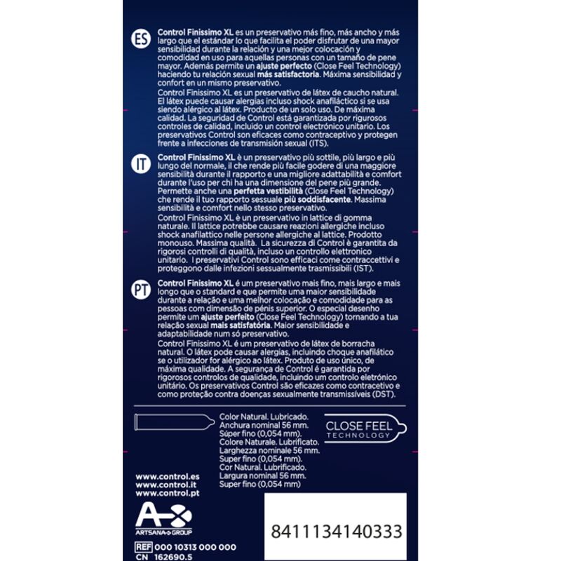 Preservativi Ultra Sottili XL Control Finissimo — 12 Pezzi