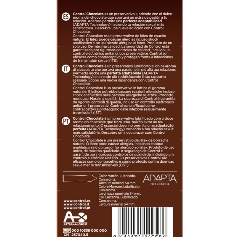 Preservativi al Cioccolato Control Sex Senses — 12 Pezzi