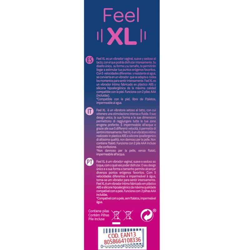 Vibratore Vaginale Control Feel Bullet XL — 5 Velocità