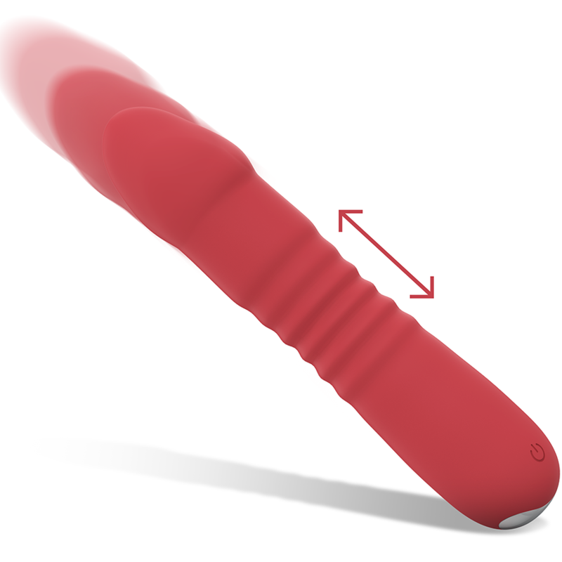 Vibratore Thrusting Intense Juni Up & Down — 10 Vibrazioni, Rosso