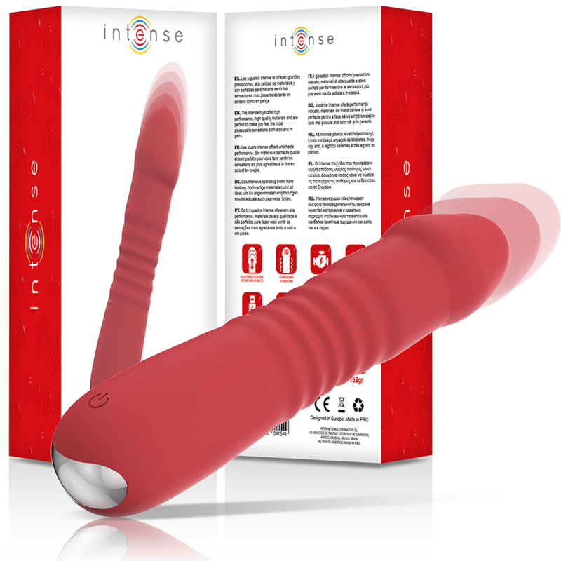 Vibratore Thrusting Intense Juni Up & Down — 10 Vibrazioni, Rosso