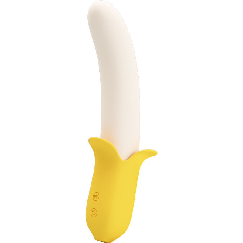 Vibratore Rabbit Spinta Pretty Love Banana Geek — Silicone Nero