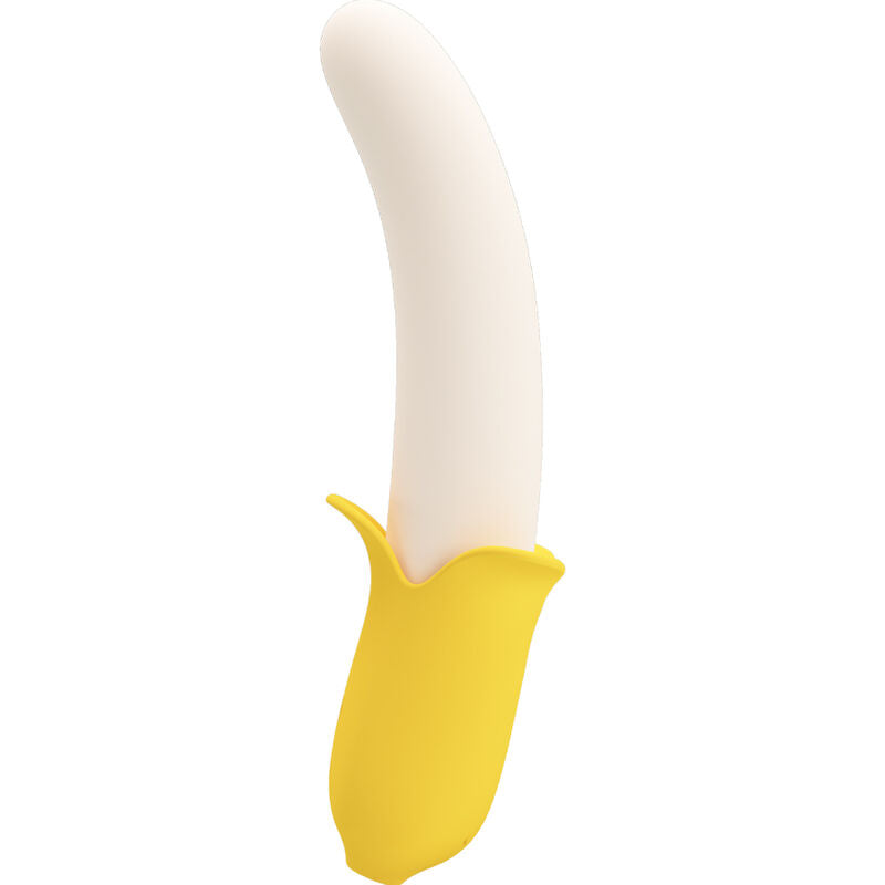 Vibratore Rabbit Spinta Pretty Love Banana Geek — Silicone Nero