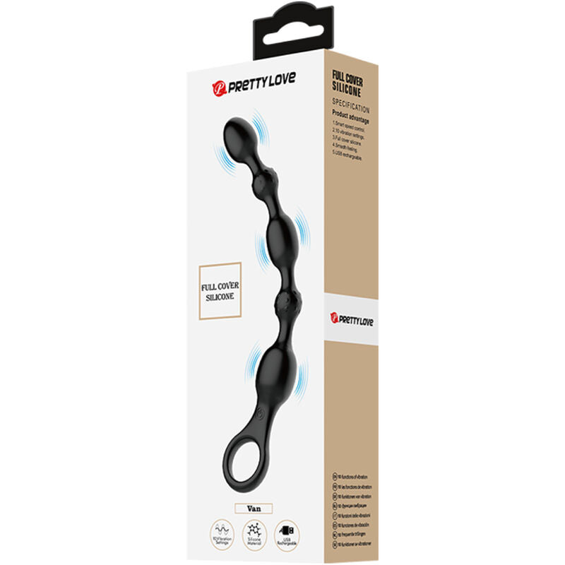 Plug Anale Vibrante con Perline Pretty Love Van — 10 Modalità