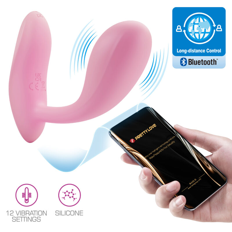 Vibratore Punto G App Pretty Love Baird — 12 Vibrazioni, Rosa