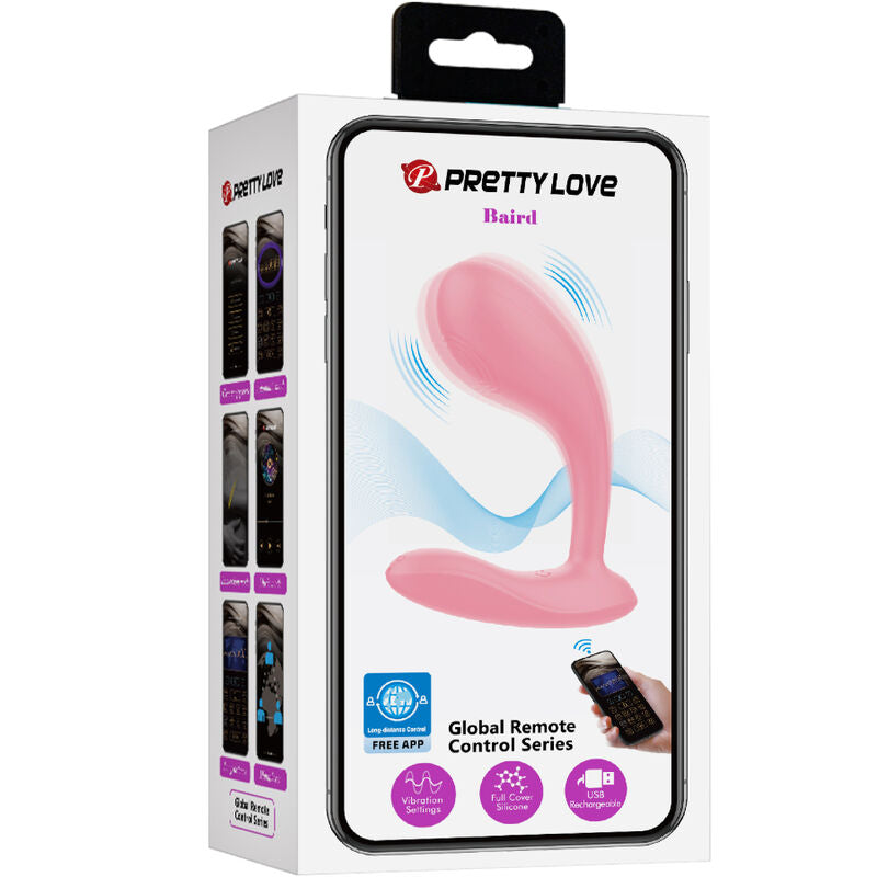 Vibratore Punto G App Pretty Love Baird — 12 Vibrazioni, Rosa