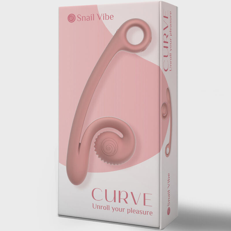 Vibratore Rabbit Punto G Snail Vibe Curve — Silicone, Arancione
