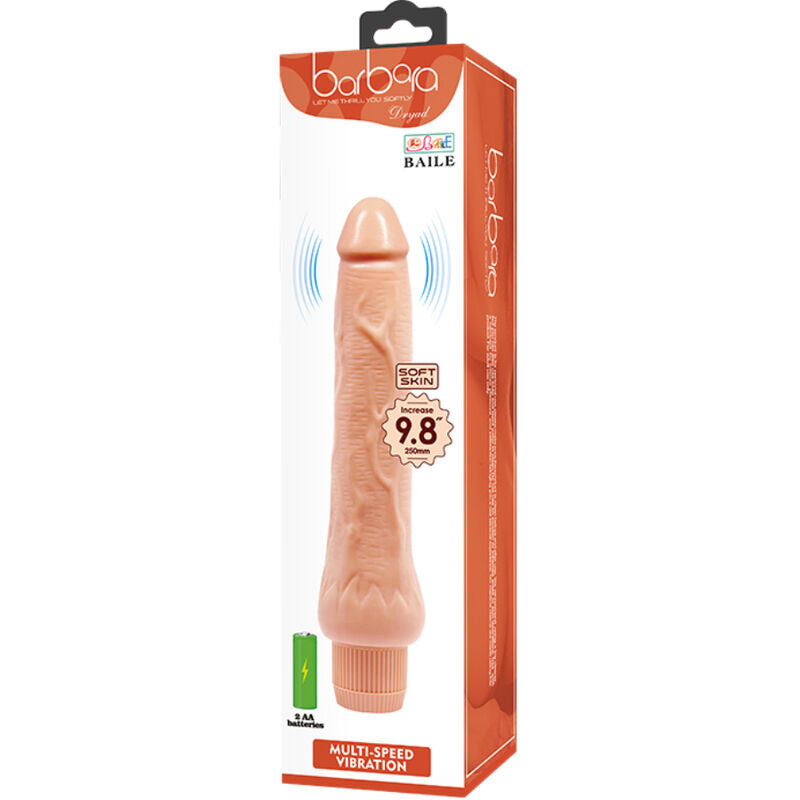 Dildo Realistico Vibrante Baile Barbara — TPR, 25 cm