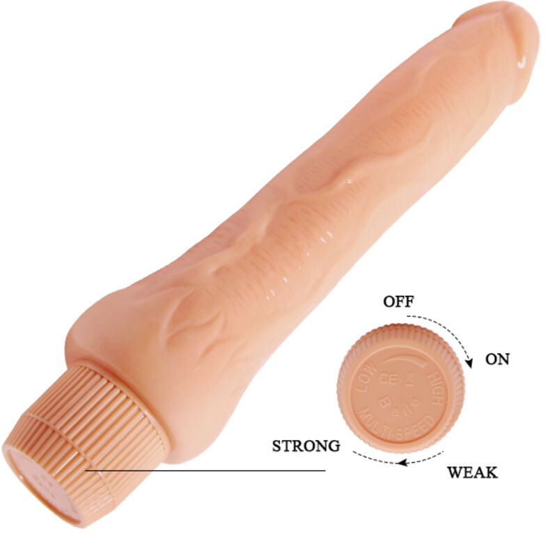 Dildo Realistico Vibrante Baile Barbara — TPR, 25 cm