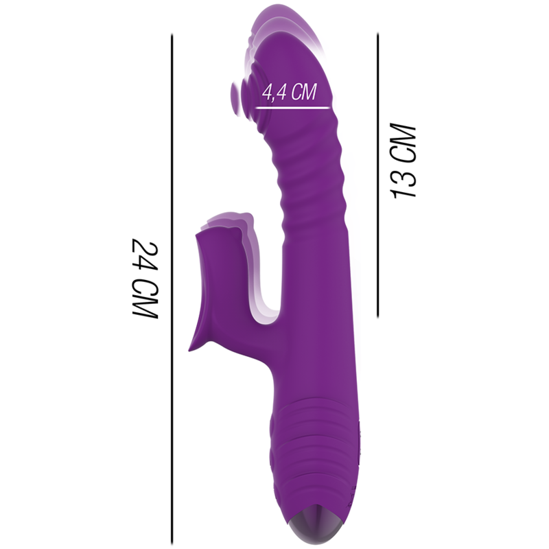 Vibratore Rabbit Ricaricabile Intense Iggy — Up&Down, Viola