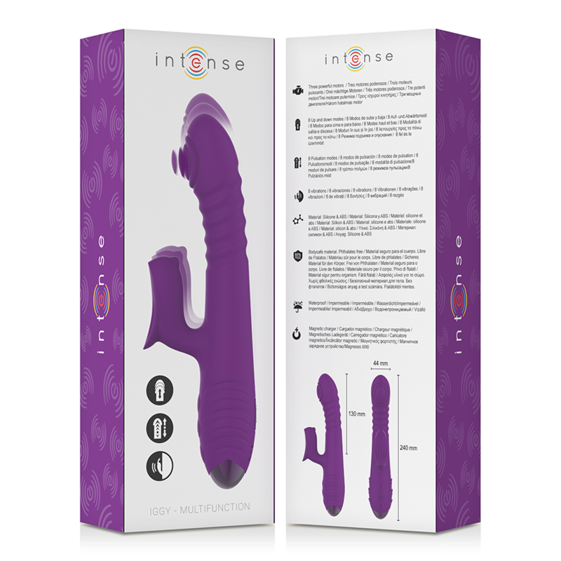 Vibratore Rabbit Ricaricabile Intense Iggy — Up&Down, Viola