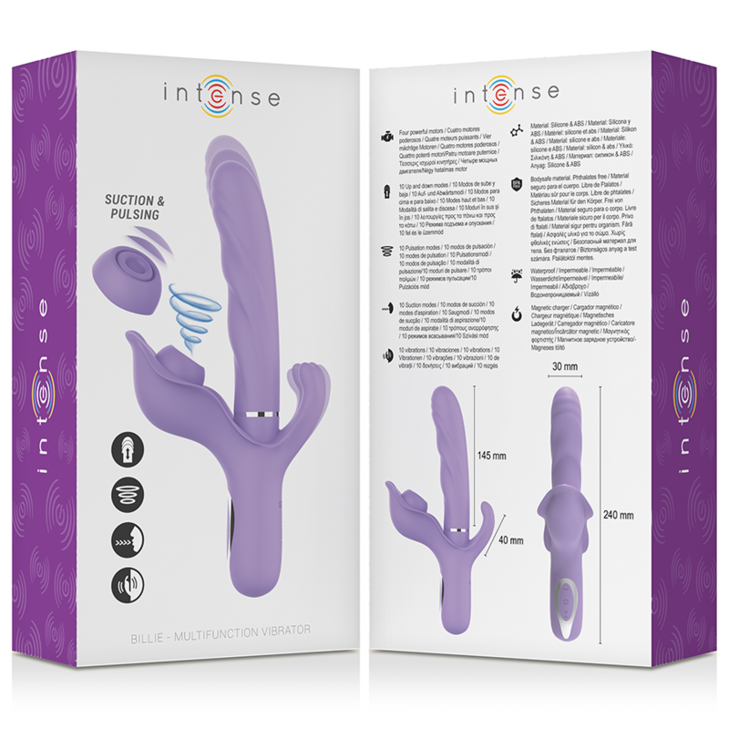 Succhia Clitoride Vibrante Intense Billie — Ricaricabile, Lilla