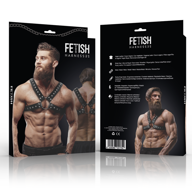Imbracatura BDSM da Uomo Fetish Submissive Attitude — Ecopelle