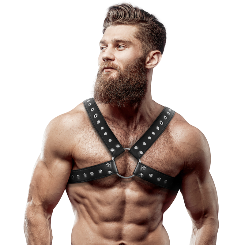 Imbracatura BDSM da Uomo Fetish Submissive Attitude — Ecopelle