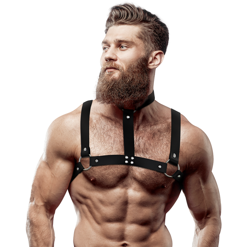 Imbracatura BDSM per Uomo Fetish Submissive Attitude — Ecopelle