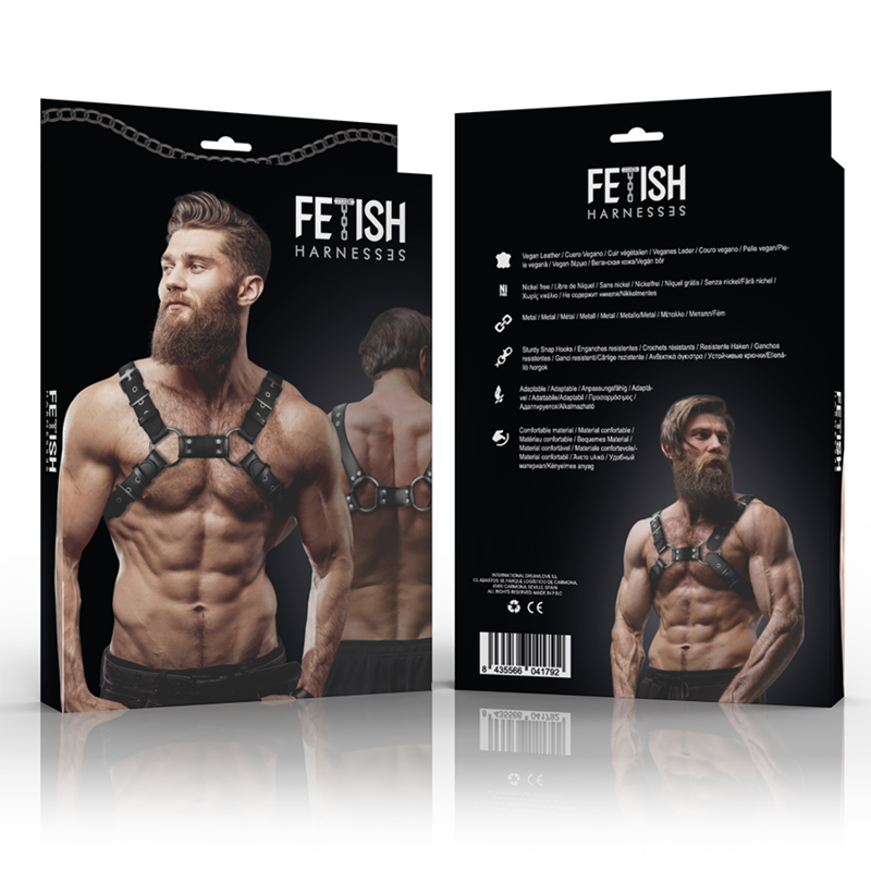 Imbracatura Petto BDSM Fetish Submissive Attitude — Ecopelle