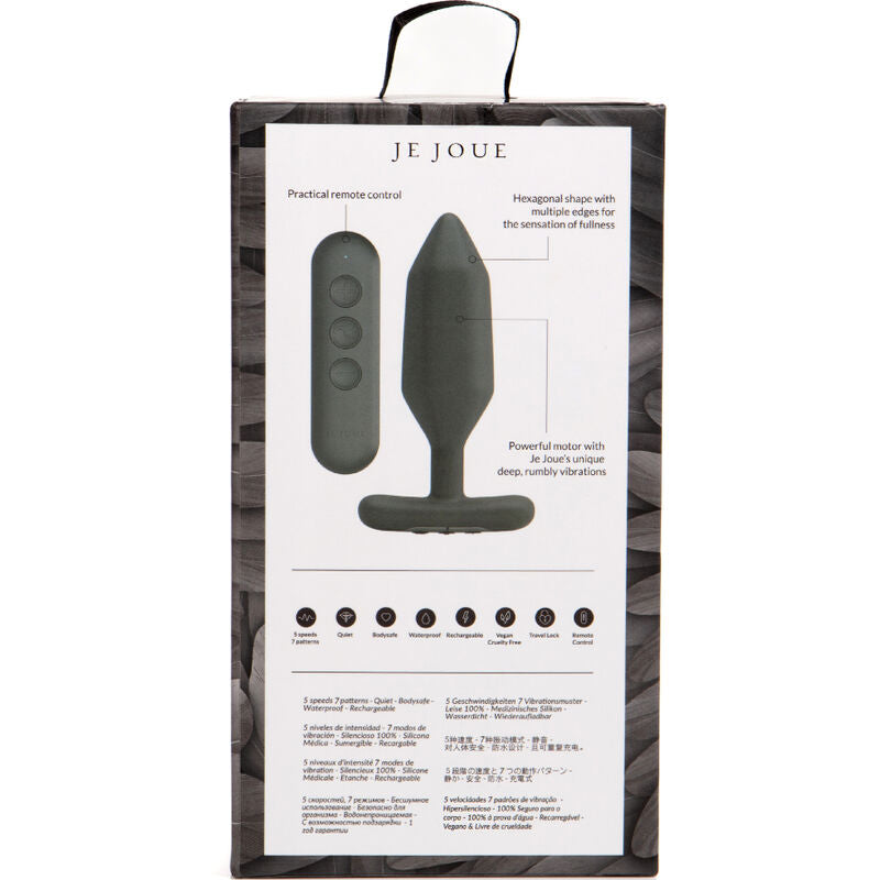 Plug Anale Vibrante Je Joue Onyx — Silicone, Nero