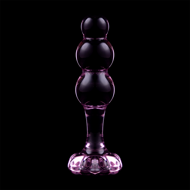 Plug Anale in Vetro Borosilicato Nebula Series Modello 1 — Rosa
