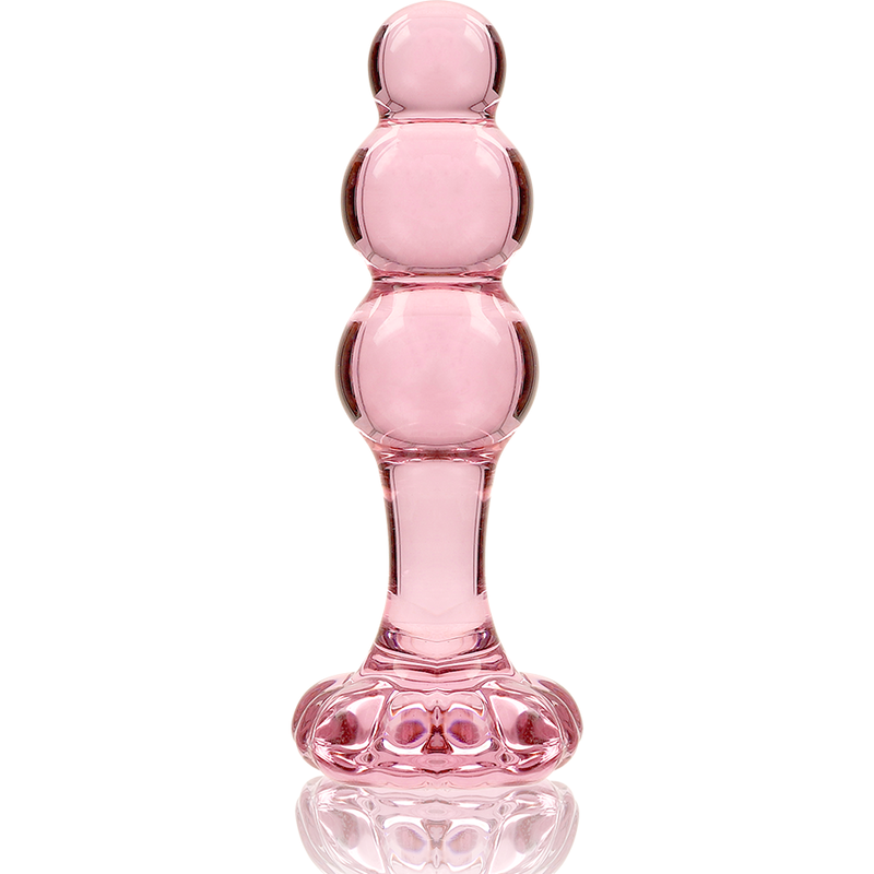 Plug Anale in Vetro Borosilicato Nebula Series Modello 1 — Rosa