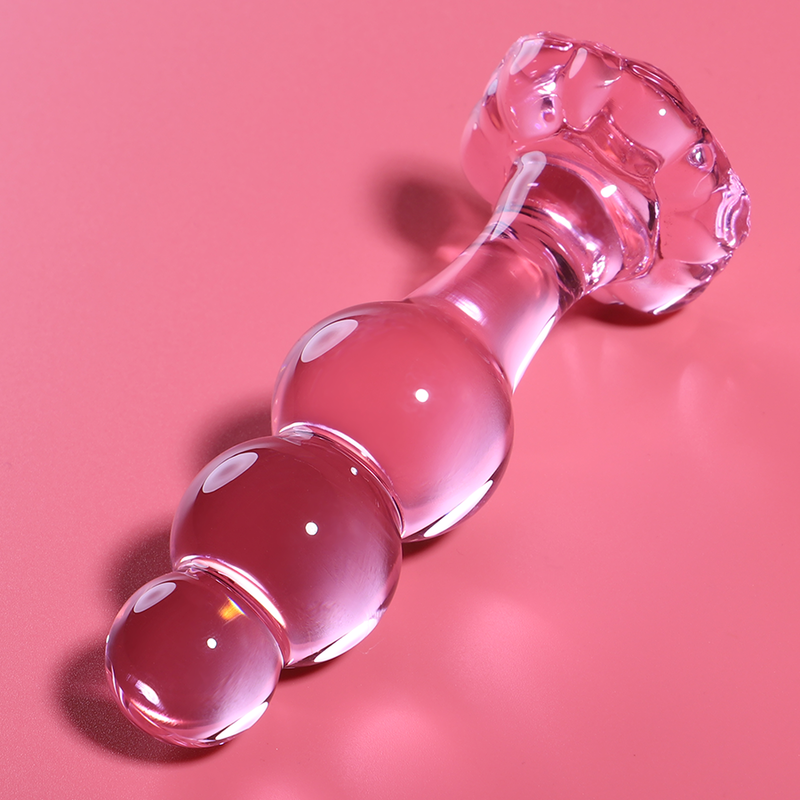 Plug Anale in Vetro Borosilicato Nebula Series Modello 1 — Rosa