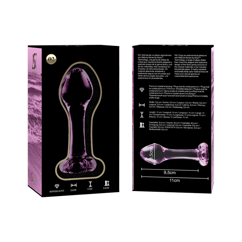 Plug Anale in Vetro Borosilicato Nebula Series Modello 2 — 11 cm