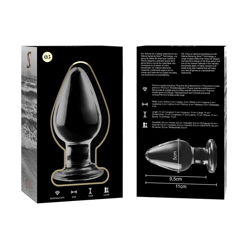 Plug Anale in Vetro Borosilicato Nebula Series Modello 3 — 11 cm