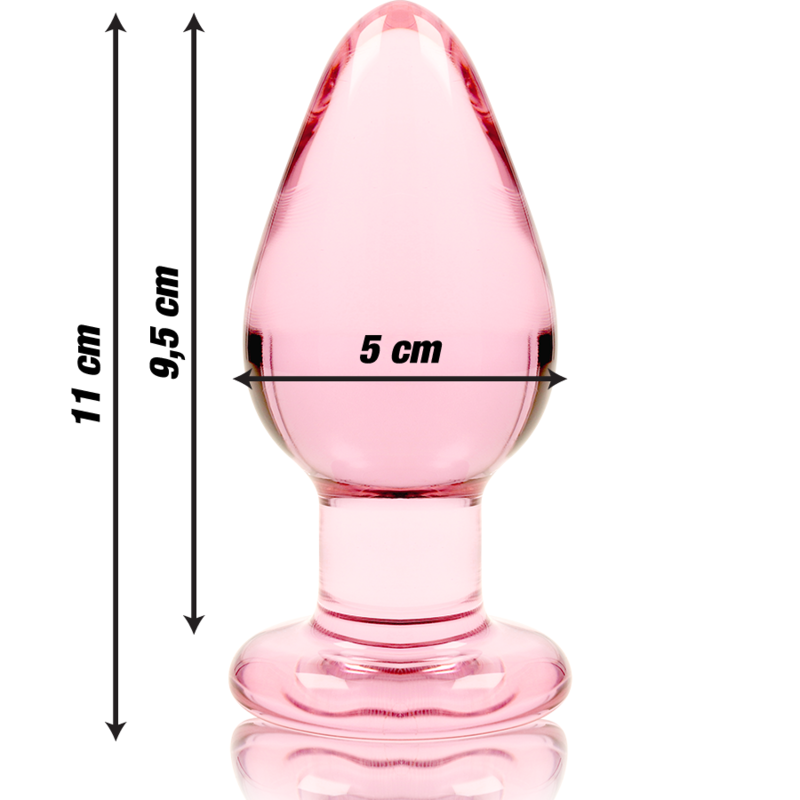 Plug Anale in Vetro Borosilicato Nebula Series Modello 3 — Rosa