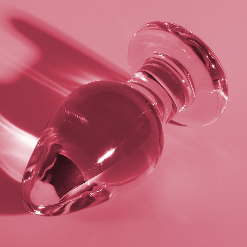 Plug Anale in Vetro Borosilicato Nebula Series Modello 3 — Rosa