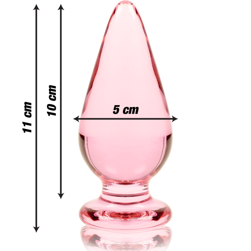 Plug Anale in Vetro Borosilicato Nebula Series Modello 4 — Rosa