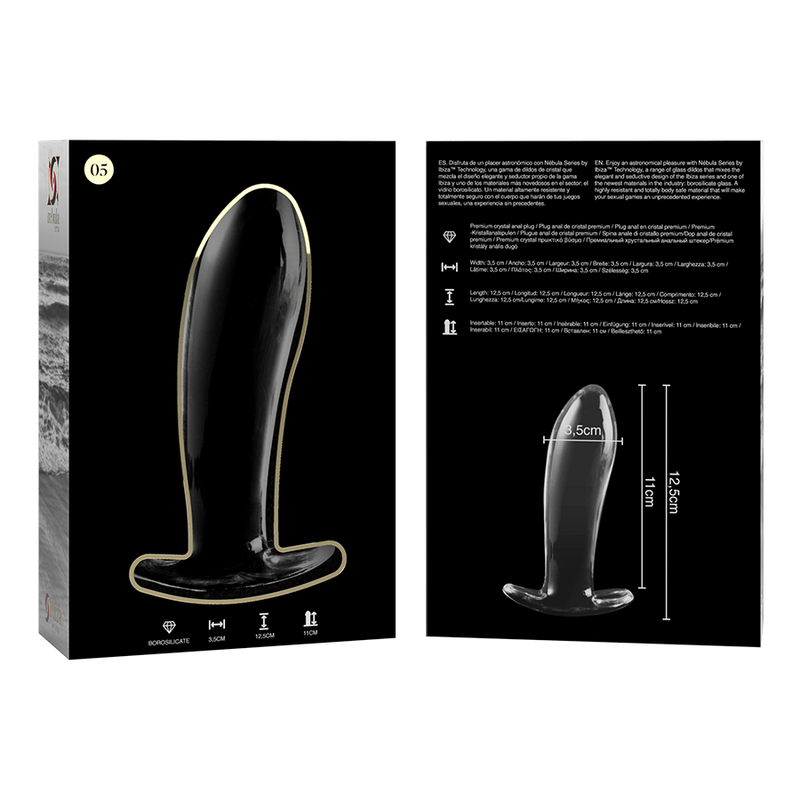Plug Anale Vetro Borosilicato Nebula Series Modello 5 — 12,5 cm