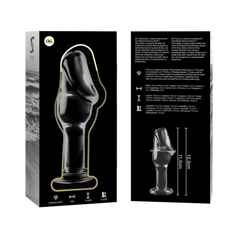 Plug Anale in Vetro Borosilicato Nebula Series Modello 6 — 12,5 cm