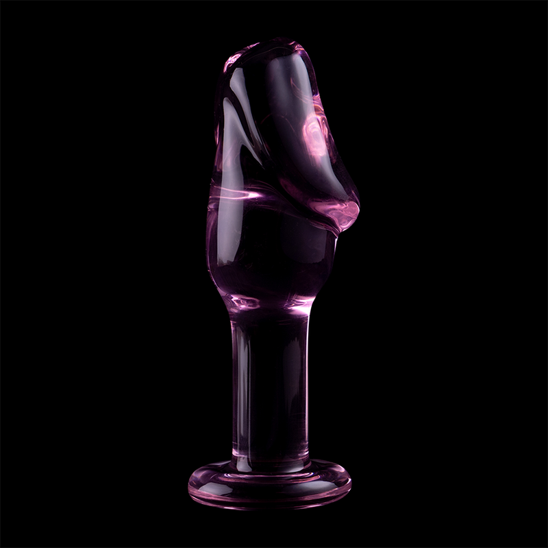 Plug Anale in Vetro Borosilicato Nebula Series Modello 6 — Rosa 12.5 cm