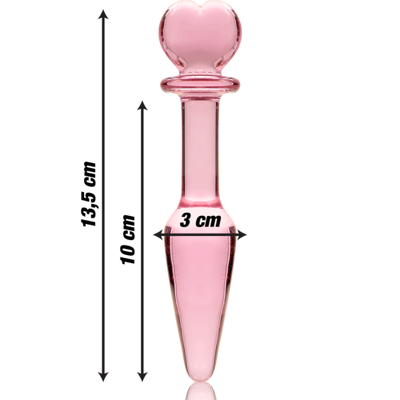Plug Anale in Vetro Borosilicato Nebula Series Modello 7 — Rosa 13,5 cm