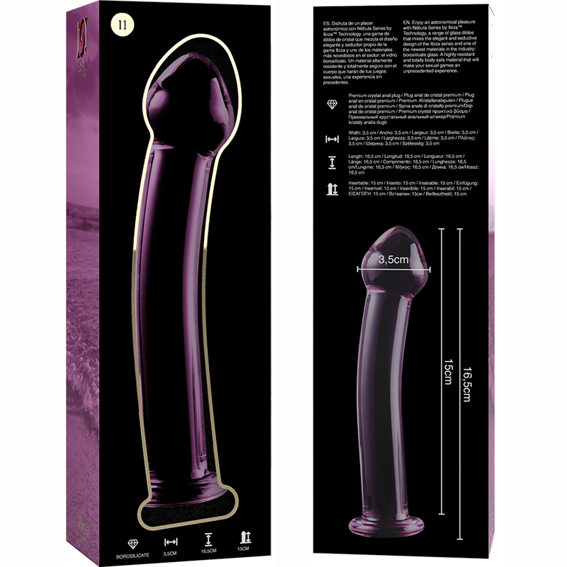 Plug Anale in Vetro Borosilicato Nebula Series Modello 11 — 16 cm