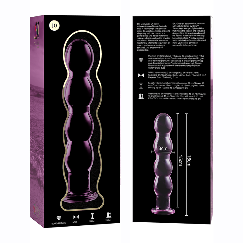 Plug Anale in Vetro Borosilicato Nebula by Ibiza — 16.5 cm